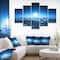 Designart - Night Flight above Clouds - Extra Large Wall Art Landscape